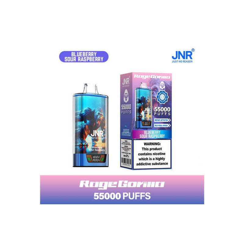 JNR Rage Gorilla 55000 Puffs Disposable Vape (Box of 10)