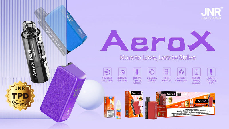 JNR Aero X 32000 puffs bar 20mg nicotine (Box of 10)