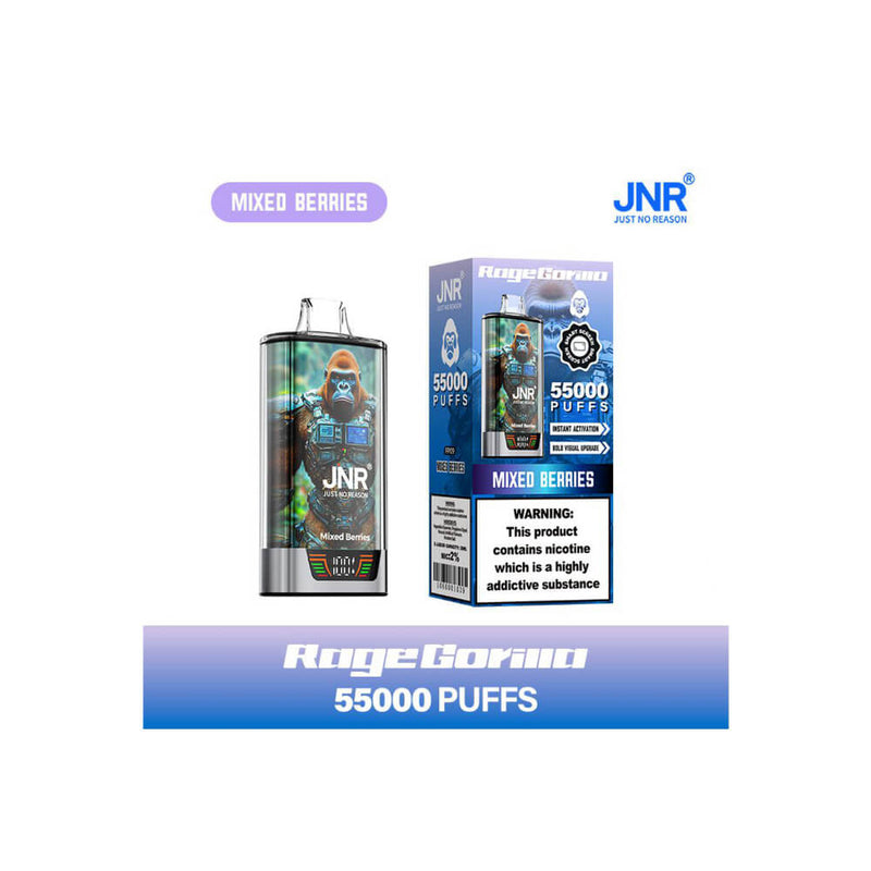JNR Rage Gorilla 55000 Puffs Disposable Vape (Box of 10)