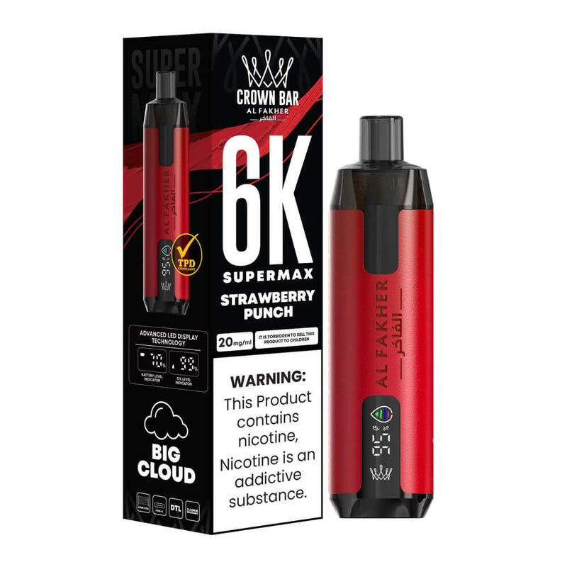 Al Fakher Supermax 6000 Puffs Disposable Vape (Box of 10)